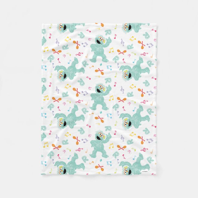 Sesame Street | Rosita Music Scribble Pattern Fleece Blanket (Front)