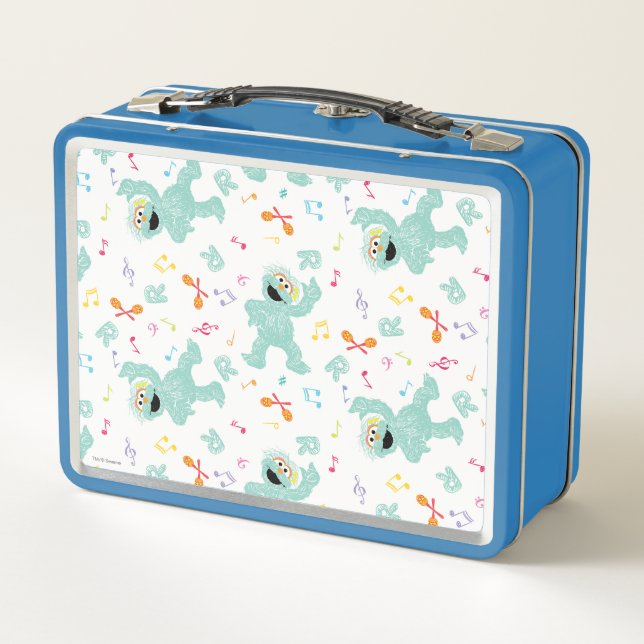 Sesame Street | Rosita Music Scribble Pattern Metal Lunch Box (Back)