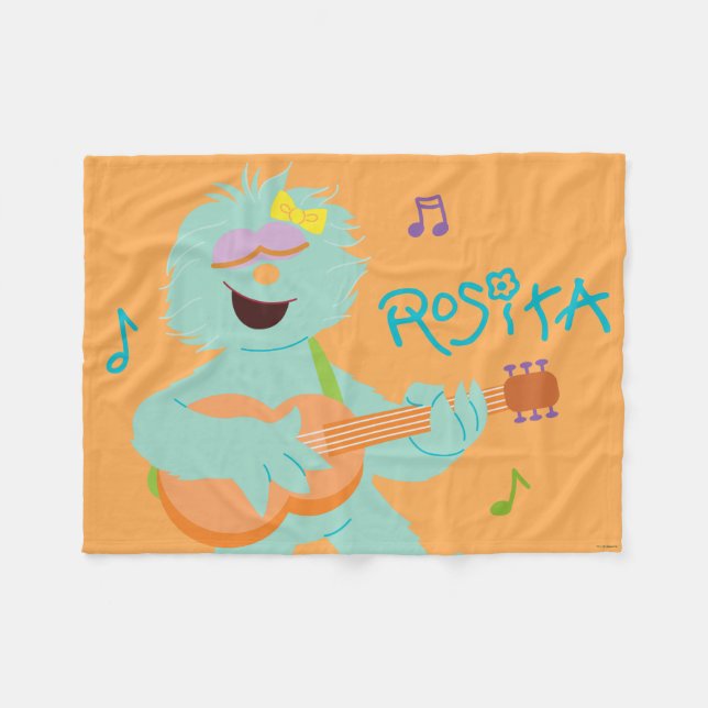 Sesame Street | Rosita Playing Guitar Fleece Blanket (Front (Horizontal))