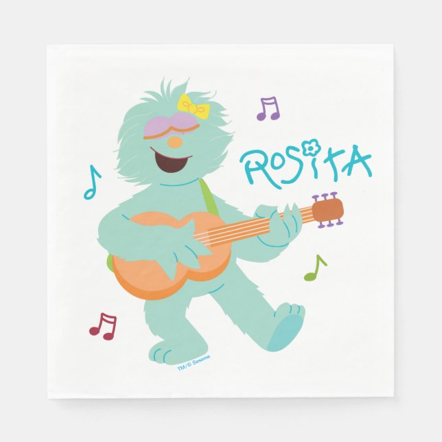 Sesame Street | Rosita Playing Guitar Napkin (Front)