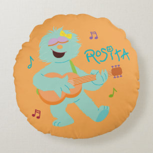Sesame Street   Rosita Playing Guitar Round Cushion