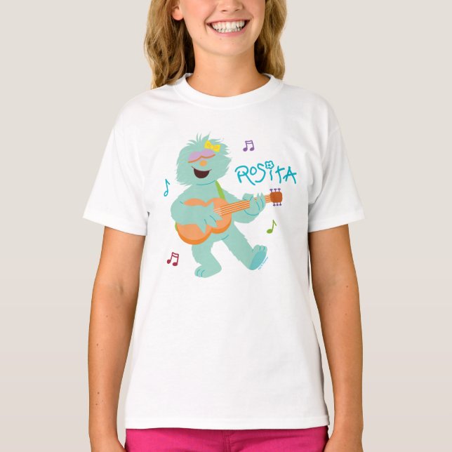 Sesame Street | Rosita Playing Guitar T-Shirt (Front)