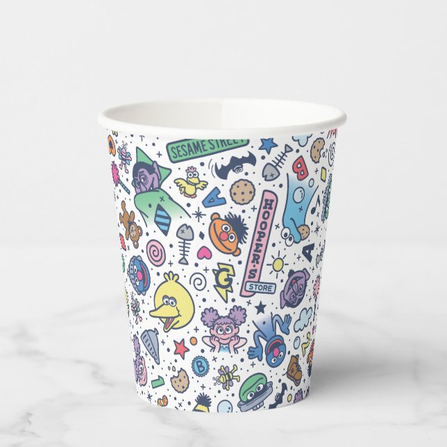 Sesame Street | Sesame Pals Doodle Pattern Paper Cups (Left)