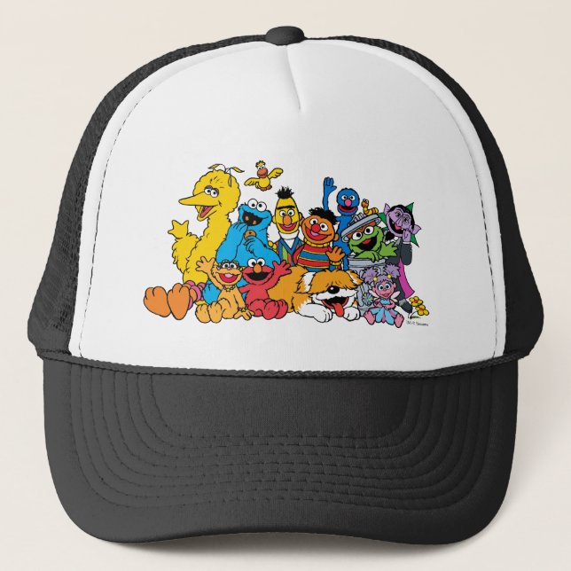 Sesame Street | Sesame Pals Group Portrait Trucker Hat (Front)