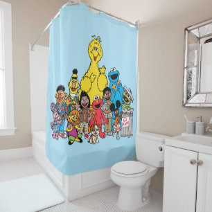 Sesame Street   Sesame Pals Hanging Out Shower Curtain