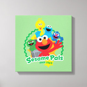 Sesame Street Sesame Pals Since 1969 Canvas Print