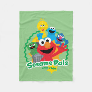 Sesame Street   Sesame Pals Since 1969 Fleece Blanket