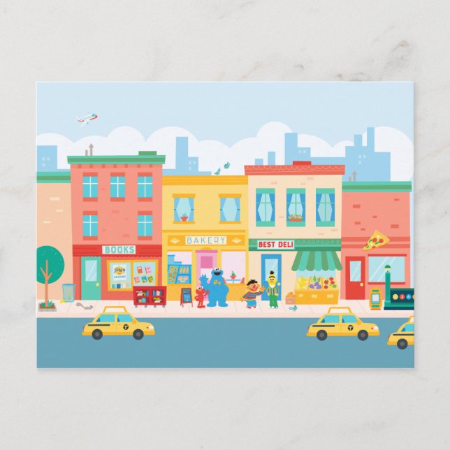 Sesame Street | Sesame Street Scene Postcard (Front)