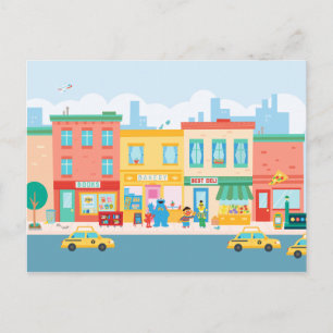 Sesame Street   Sesame Street Scene Postcard