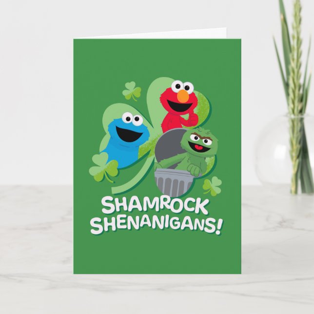 Sesame Street | Shamrock Shenanigans! Holiday Card (Front)