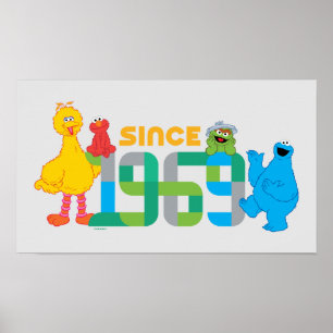 Sesame Street   Since 1969 Poster