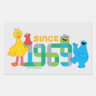 Sesame Street   Since 1969 Rectangular Sticker