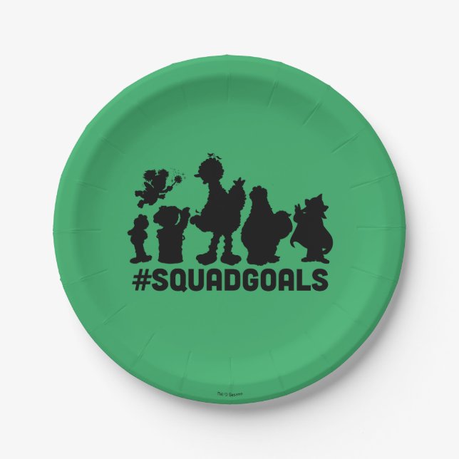 Sesame Street - #SquadGoals Paper Plate (Front)