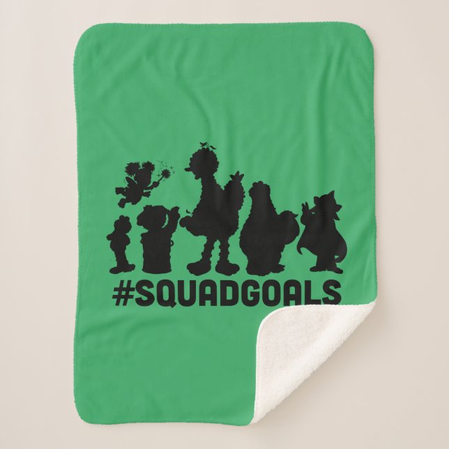 Sesame Street - #SquadGoals Sherpa Blanket (Front)