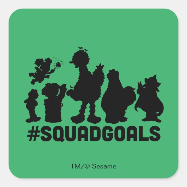 Sesame Street - #SquadGoals Square Sticker (Front)
