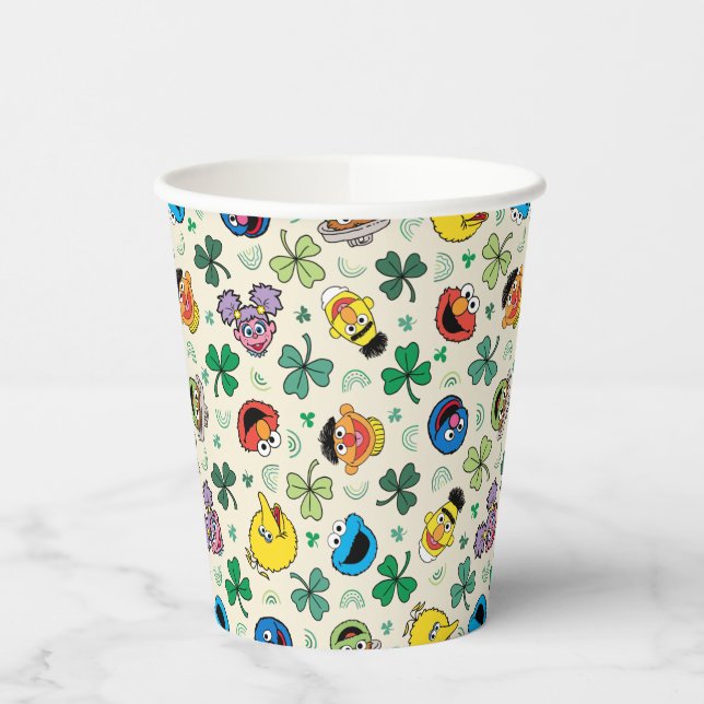 Sesame Street St. Patrick's Day Pattern Paper Cups (Left)