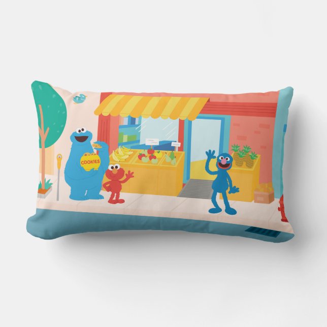 Sesame Street | Street Scene Lumbar Cushion (Front)
