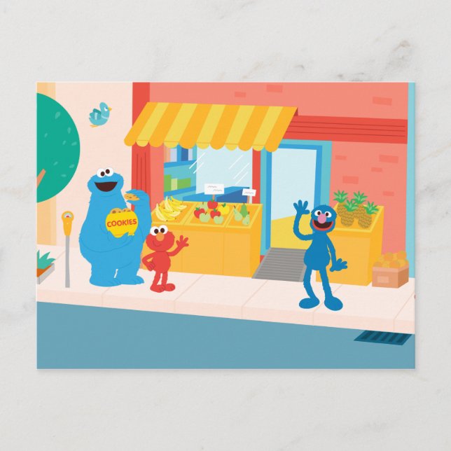 Sesame Street | Street Scene Postcard (Front)