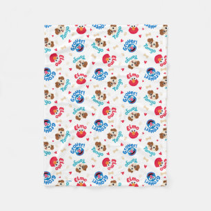 Sesame Street   Tango, Elmo, & Grover Pattern Fleece Blanket