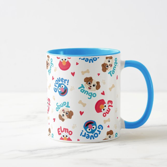 Sesame Street | Tango, Elmo, & Grover Pattern Mug (Right)