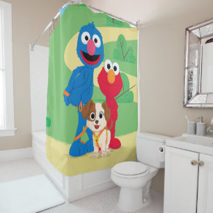 Sesame Street Tango With Grover & Elmo Shower Curtain