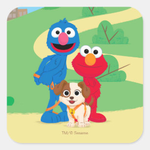 Sesame Street   Tango With Grover & Elmo Square Sticker