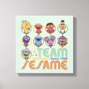 Sesame Street   Team Sesame Since 1969 Canvas Print