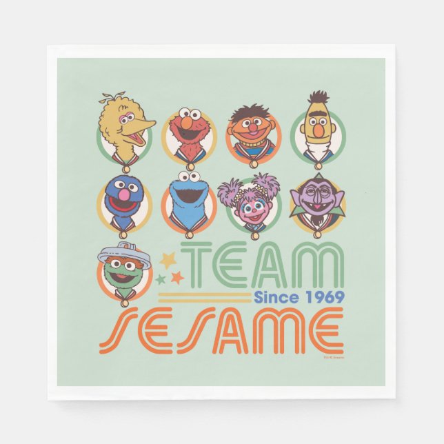 Sesame Street | Team Sesame Since 1969 Napkin (Front)