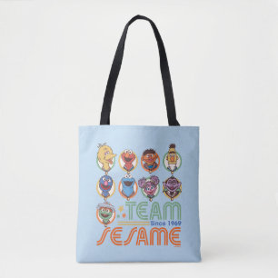 Sesame Street Team Sesame Since 1969 Tote Bag