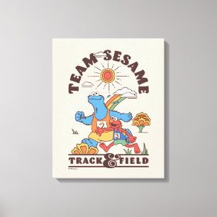 Sesame Street Team Sesame Track & Field Canvas Print