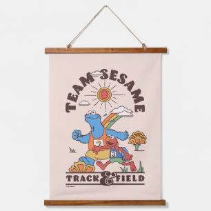 Sesame Street   Team Sesame Track & Field Hanging Tapestry