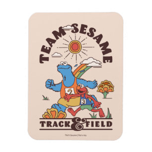 Sesame Street   Team Sesame Track & Field Magnet