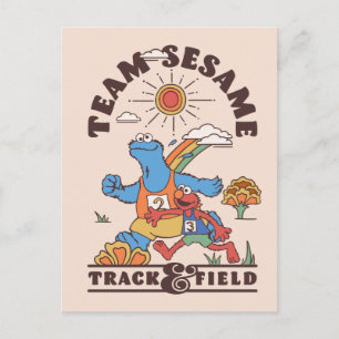 Sesame Street   Team Sesame Track & Field Postcard