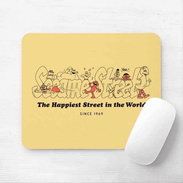 Sesame Street | The Happiest Street in the World Mouse Pad (With Mouse)