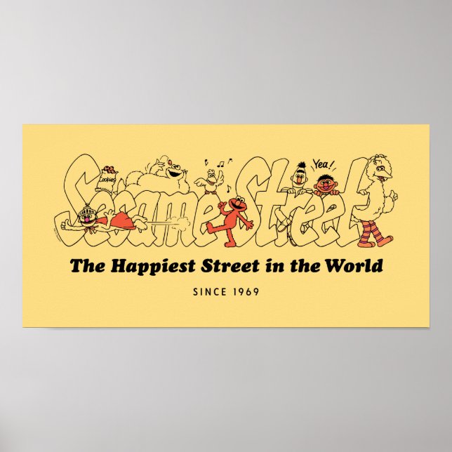 Sesame Street | The Happiest Street in the World Poster (Front)