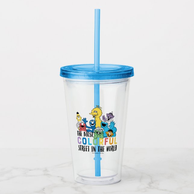 Sesame Street | The Most Colourful Street Acrylic Tumbler (Front)