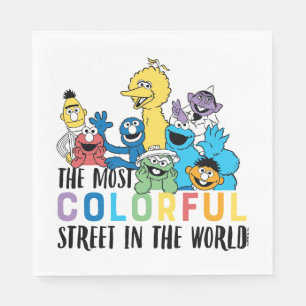 Sesame Street The Most Colourful Street Napkin