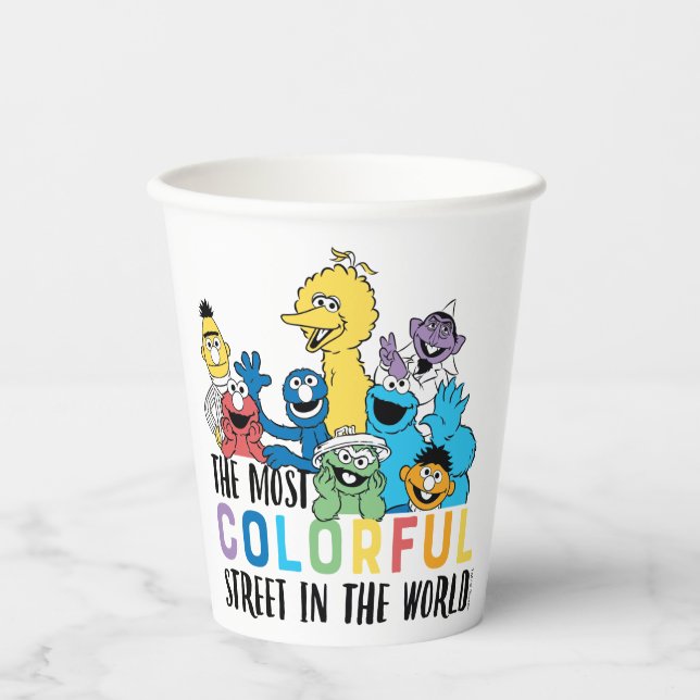 Sesame Street | The Most Colourful Street Paper Cups (Front)
