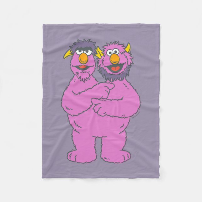 Sesame Street Two-Headed Monster Fleece Blanket (Front)