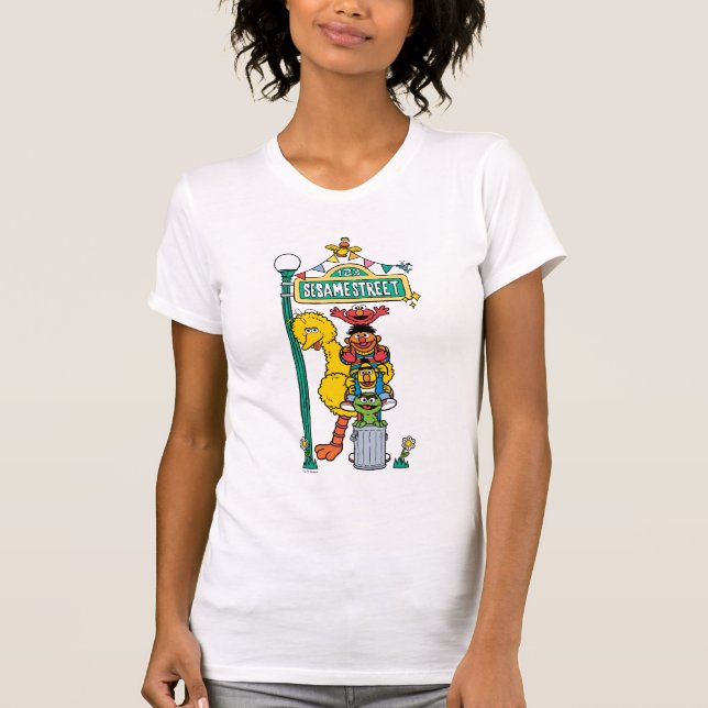 Sesame Street | Under the Sesame Street Sign T-Shirt (Front)