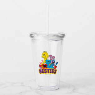 Sesame Street Valentine Besties Acrylic Tumbler