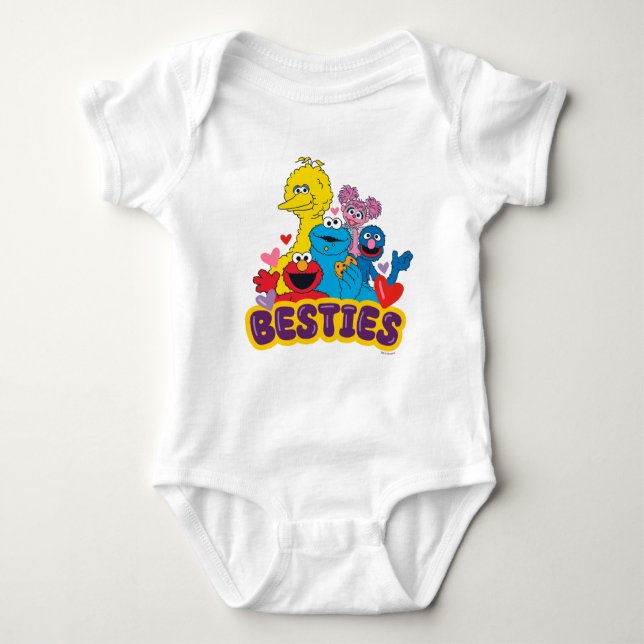 Sesame Street Valentine Besties Baby Bodysuit (Front)