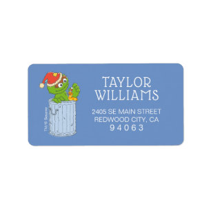 Sesame Street Vintage Christmas Oscar Label