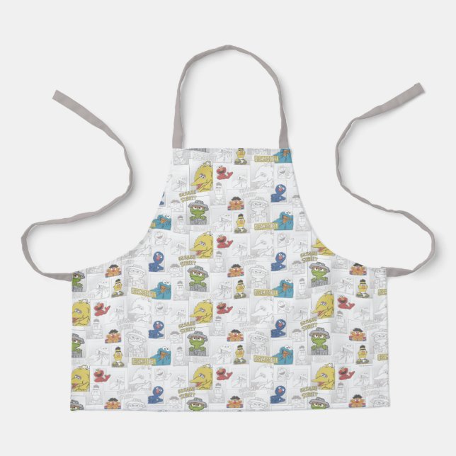 Sesame Street Vintage Comic Pattern Apron (Front)