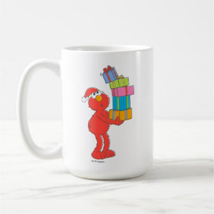 Sesame Street   Vintage Elmo and Presents Coffee Mug