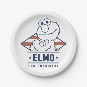 Sesame Street Vintage Elmo for President Paper Plate
