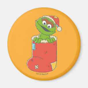 Sesame Street   Vintage Oscar in Stocking Magnet