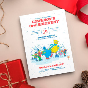 Sesame Street   Winter Birthday Party Invitation