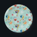 Sesame Street Winter Pattern Paper Plate<br><div class="desc">Merry Christmas from Sesame Street! Check out this super cute Sesame Street Christmas snowflake pattern!  © 2021 Sesame Workshop. www.sesamestreet.org</div>