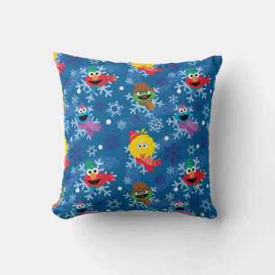 Sesame Street Winter Snowflake Pattern Cushion